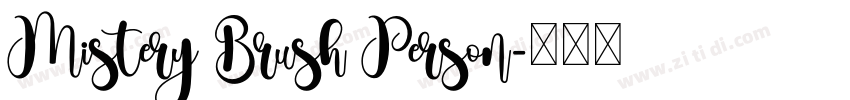 Mistery Brush Person字体转换